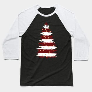 red and white christmas tree with golden confetti Baseball T-Shirt